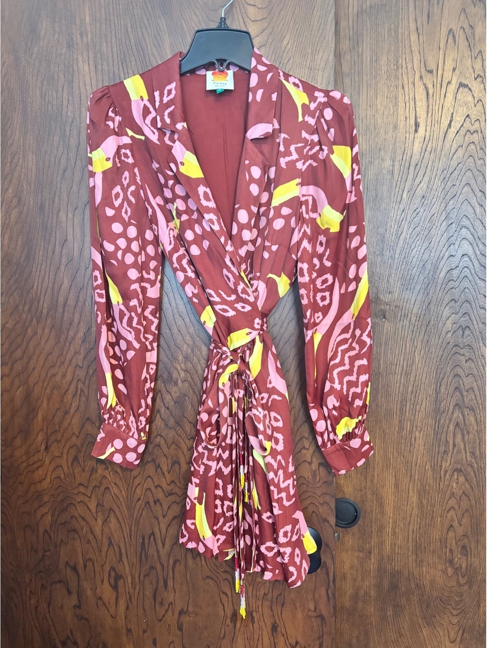 Farm Rio Women's Printed Wrap Dress XS